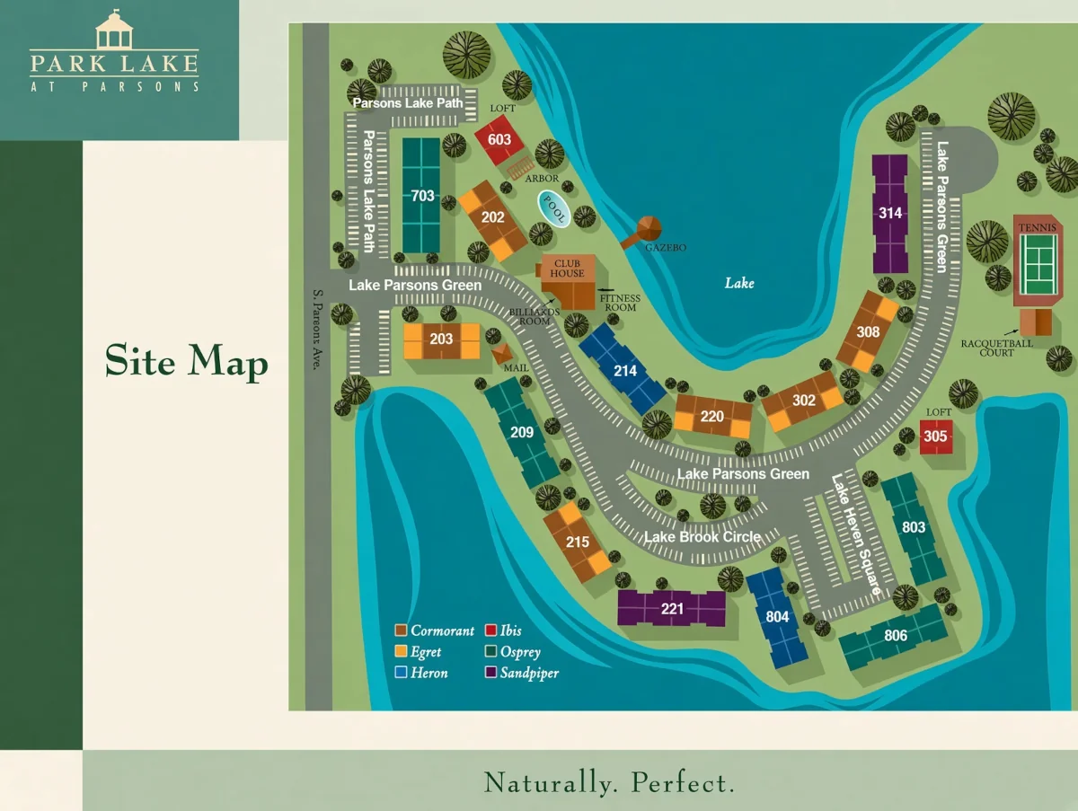 Park Lake at Parsons Community Map